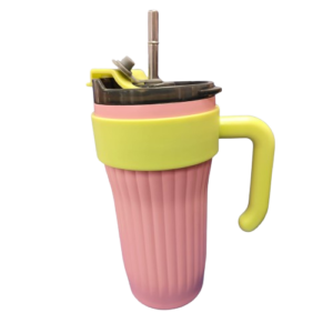Tumbler with Handle Straw | Covers Cup with Lid Insulated Quencher Stainless Steel Water Iced Tea Coffee Gift Leak Proof Vacuum Coffee Cup Tapered Mug Hot and Cold