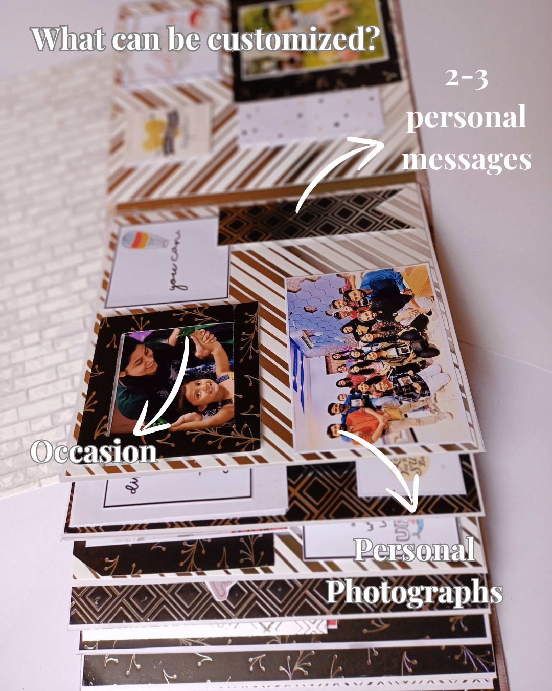 Golden and Silver Embossed Scrapbook Personalised with Photos for All Ocassions - Image 2