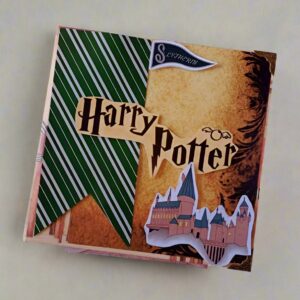 Slytherin Theme Personalised Harry Potter Scrapbook for Kids and Fans