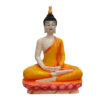 Sitting Buddha Statue Orange