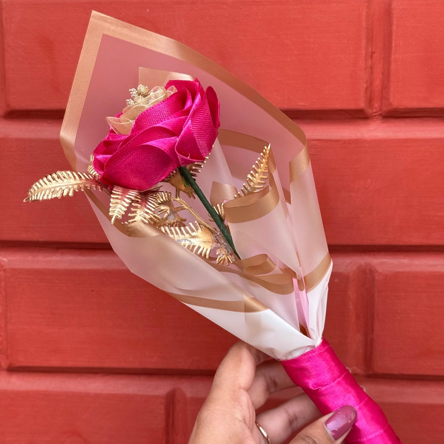 Royal Fuchsia Bloom - Handmade bouquet