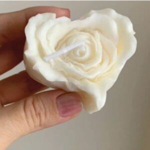 Heart Rose Candle