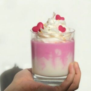Pink Frappe Candle