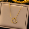 Anti tarnish gold plated Hollow heart contemporary necklace chain