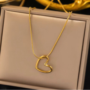 Anti tarnish gold plated Hollow heart contemporary necklace chain