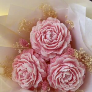 Blush Peony Candle Bouquet