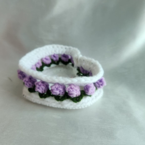 Crochet heart basket