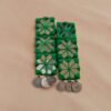 Rainvas Dark Green mirror long coins earrings for women