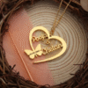 Couple Name with Heart in Butterfly Design Customized Name Necklace Pendants